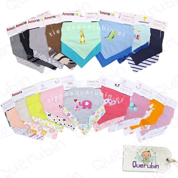 👼🏻 Bandanas babero pack 2
