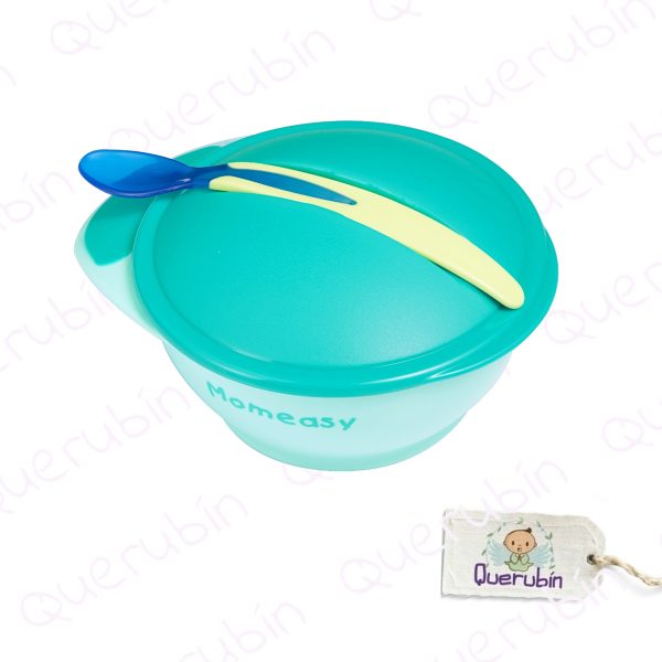 👼🏻Cuenco de destete con cuchara sensible al calor Momeasy - Imagen 4