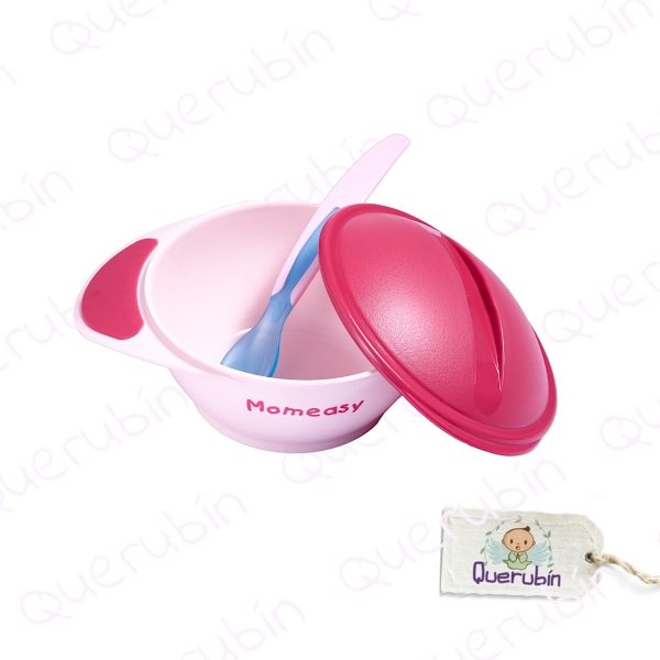 👼🏻Cuenco de destete con cuchara sensible al calor Momeasy - Imagen 3