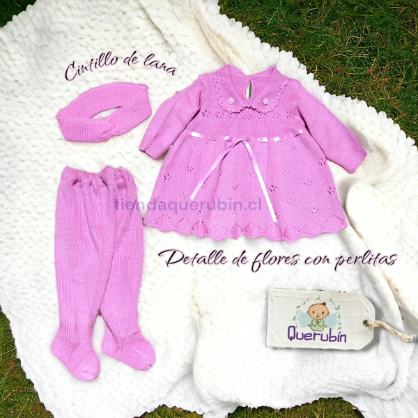 👼🏻 Vestido Lana 3piezas