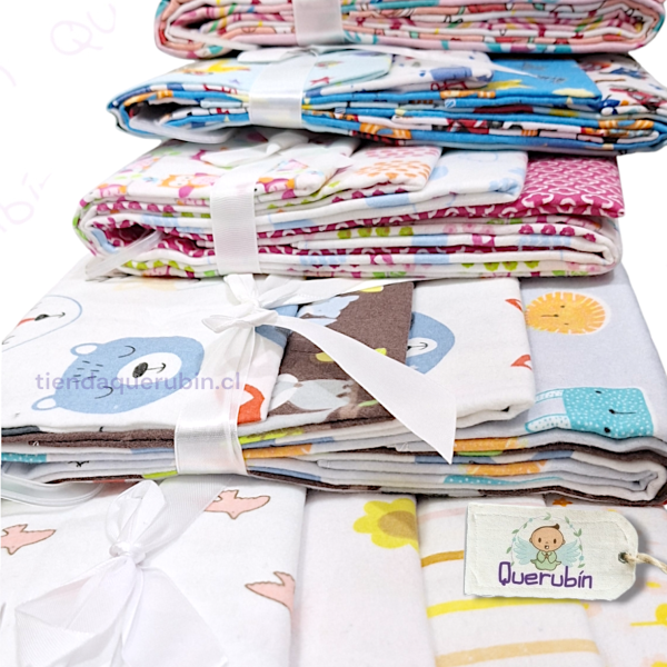 👼🏻 Pañal/Tuto Algodón Franela Pack x4 - Imagen 5