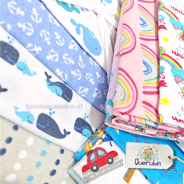 👼🏻 Pañal/Tuto Algodón Franela Pack x4 - Imagen 4